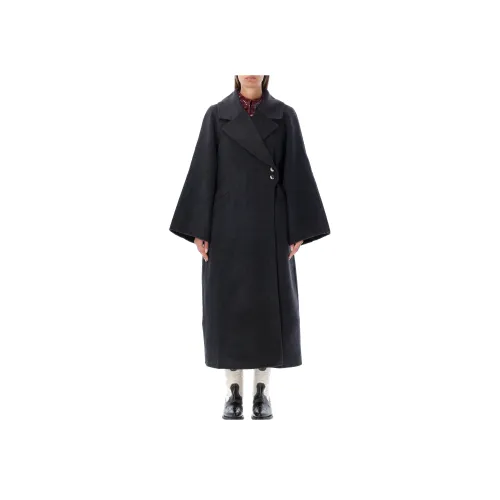 GANNI Серое Женское Пальто