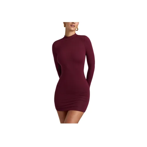 OH POLLY YARA Длинное платье с длинными рукавами женское сливовый сливовый