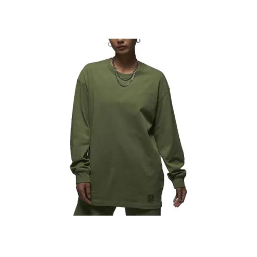 Jordan Essentials T-рубашка с рукавом-кафтан женская светлый оливковый