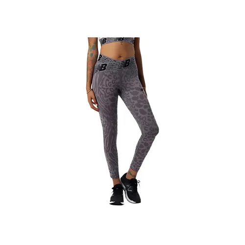 New Balance Relentless Crossover Printed HIGH RISE 7 8 TIGHT Спортивные брюки Женские Фиолетовый