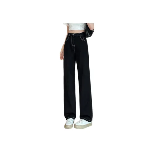 BALENO Модный тренд HIGH RISE Baguette Брюки Свободный крой Универсальный Однотонный Прямой крой Осенний Женские