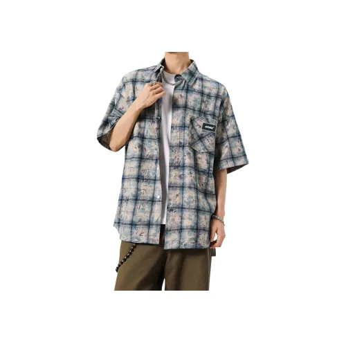 OPMO Небесно-голубой Унисекс Рубашки