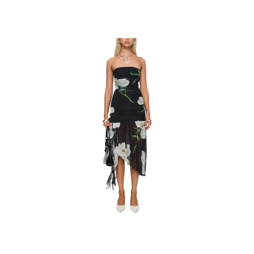 PRINCESS POLLY NEKTARIA Майка Платье-миди Без рукавов Женское MULTI Многоцветный