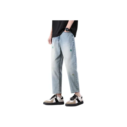 VGVX Синий деним Унисекс Джинсы