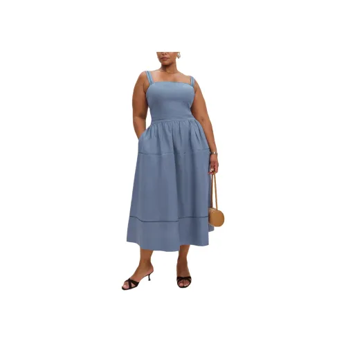 REFORMATION Everett Linen Dress ES Slip Dress Women's