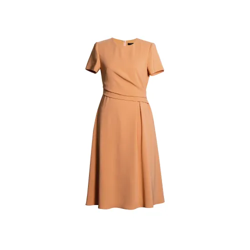 ROEYSHOUSE Короткое платье с короткими рукавами женское оранжевое