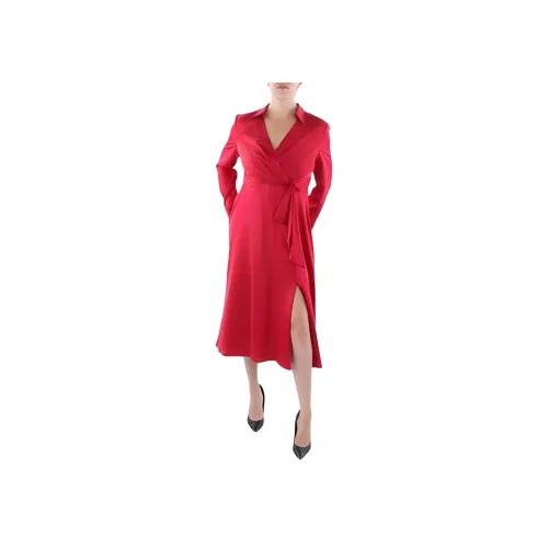 Ralph Lauren Red Женские Длинные Рукава Платья