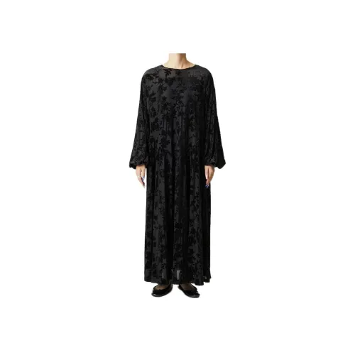 FREAK'S STORE Длинное платье с длинными рукавами женское черное