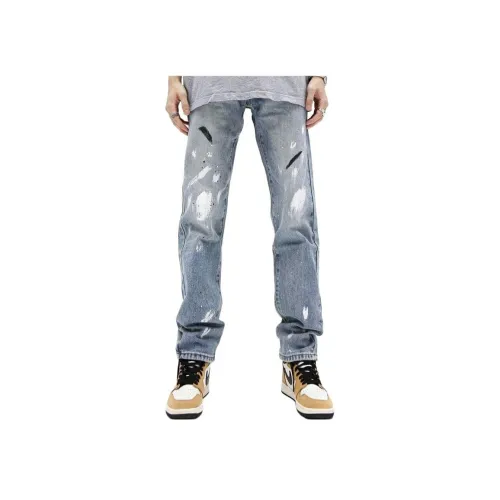 HIPHOPPUNKS Светло-синие мужские джинсы