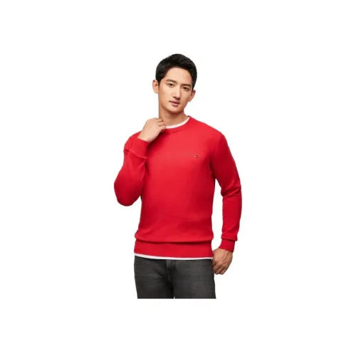 Tommy Hilfiger Красный XLG Мужские Свитера