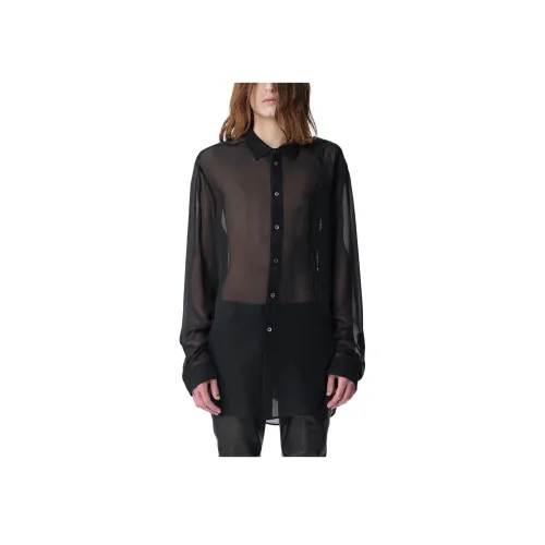 Ann Demeulemeester Черные Мужские Рубашки