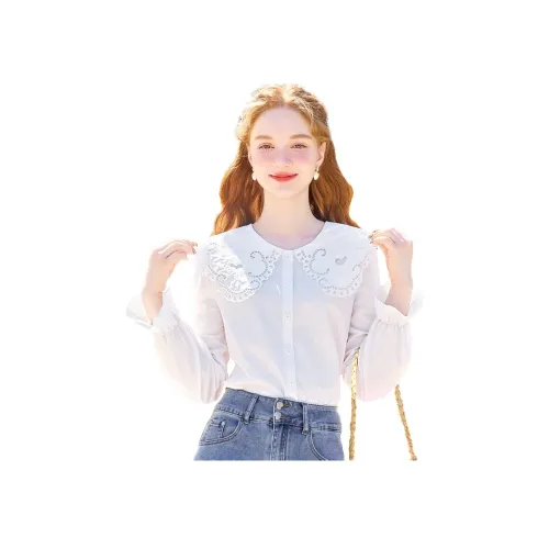 Geyini Белые Женские Рубашки