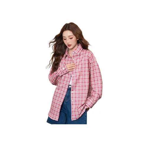 BALENO Розовая Клетка Женская Рубашка
