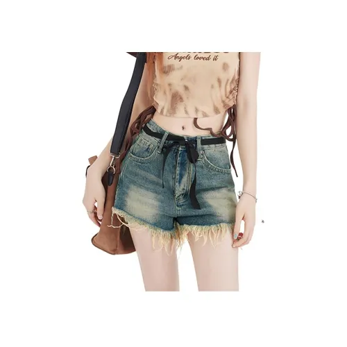 YEARNED Матча Женские Джинсовые Шорты