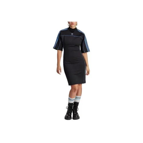 adidas originals Black Женские Короткие Платья с Рукавами