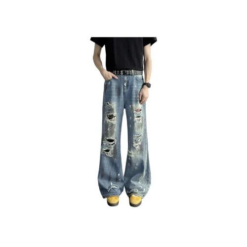 MORii Blue Unisex Jeans MORii Синий Унисекс Джинсы