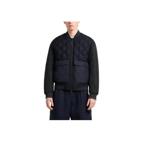 ARMANI EXCHANGEAE SS25 Хлопковый пуховик Мужской Темно-морской синий и Темно-зеленый