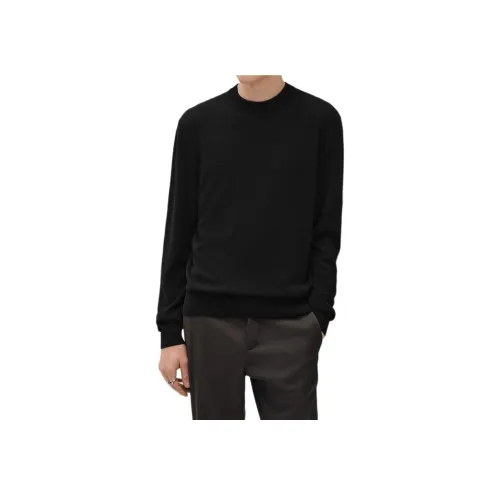 HERMES FW25 Кашемир Свитер Мужской Черный