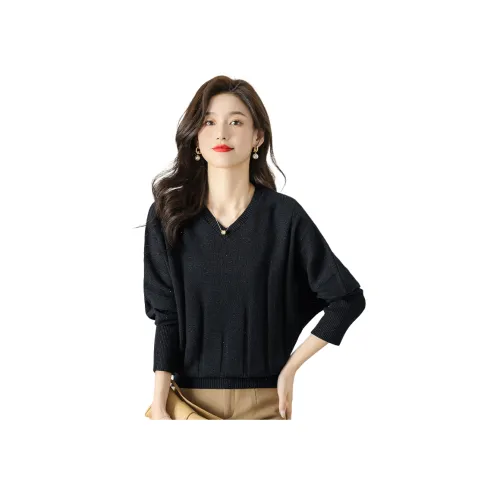 MJ Осенний Пуловер Трикотаж Женский