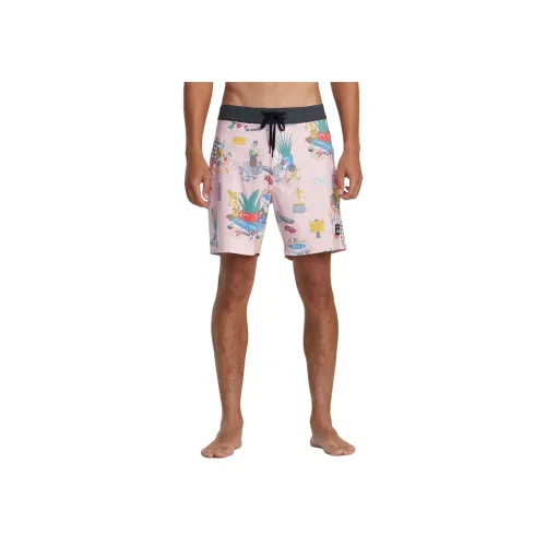 RVCA Pink Men's Casual Shorts RVCA Розовые Мужские Повседневные Шорты
