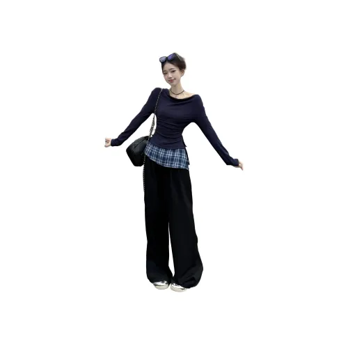 MISSHONEY MH Темно-синий Синий T-рубашка Женская T-рубашка