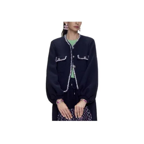 CHANEL SS21 Пальто Женское Морской Синий