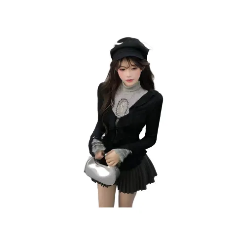 FINDSME GAGA Черный Женские Комплекты с Юбкой