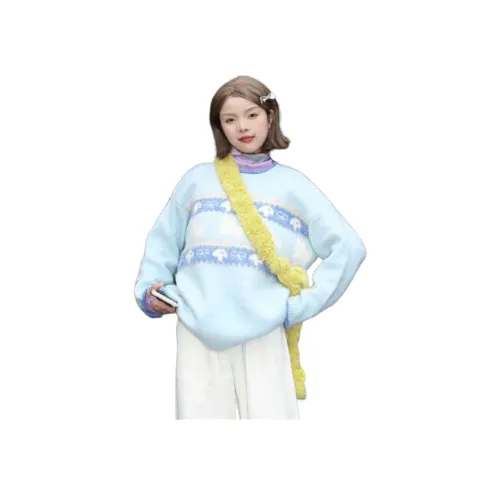 9c collective Синий Свитер Женские Трикотаж