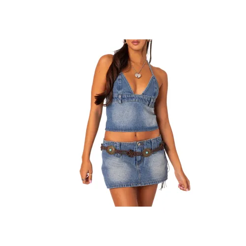 Edikted WanonaDenimHalteTop Топ на бретелях Женские