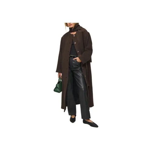 REFORMATION Asher Пальто Женское Темно-Коричневый