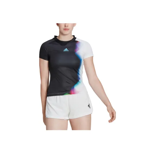 Adidas Теннис T Рубашка Женская Белая Черная