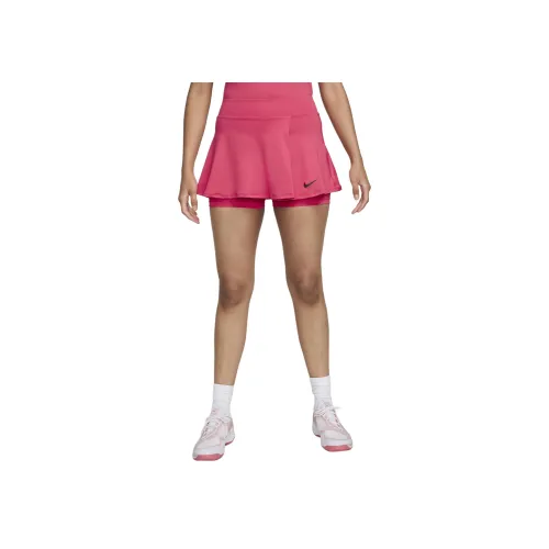 nike Court Dri Fit Victory Flouncy Skirt Повседневные Короткие Юбки Женские Астра Розовый