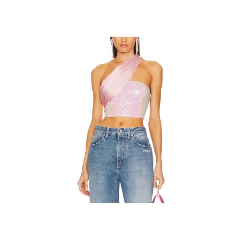 SUPERDOWN Gea Asymmetrical Crop Top Без бретелек Топ Женский