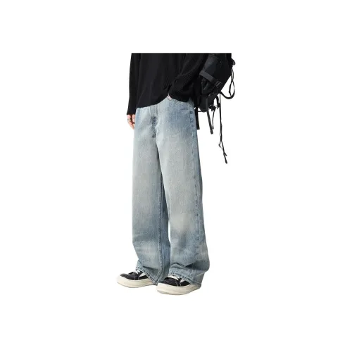 Go it alone Светло-синий Унисекс Джинсы