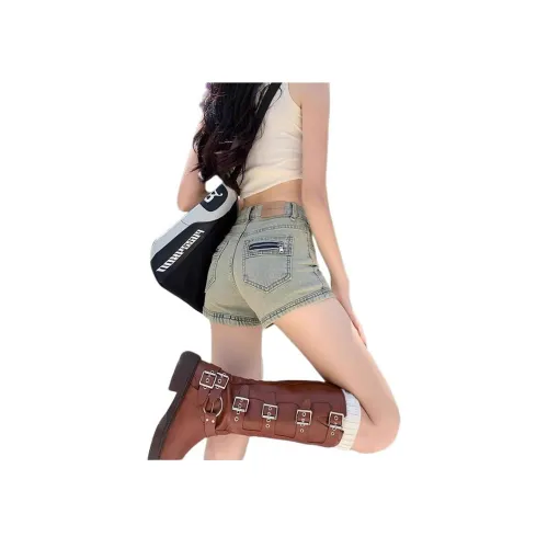 YEARNED Джинсовые шорты Женские Graphite Yellow