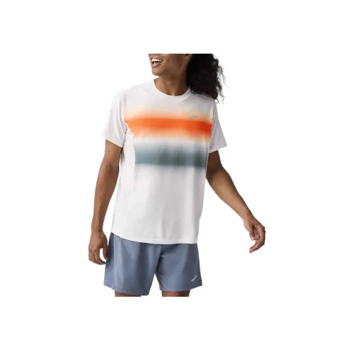 Brooks Белая Унисекс Футболка