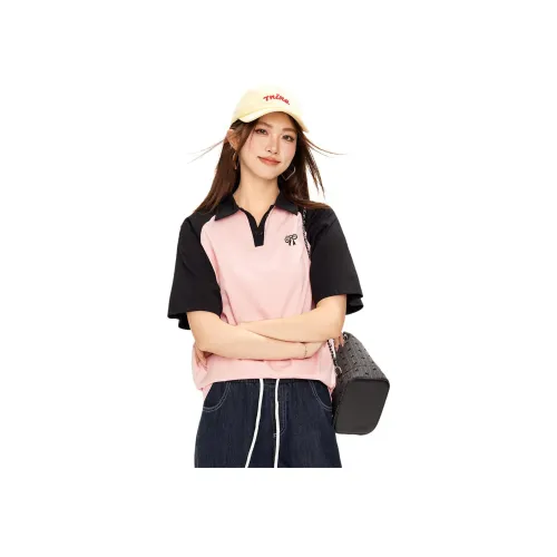 CHOCOOLATE Поло Женское Черное Розовое