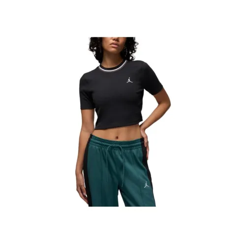 Jordan Black Women's Short Tops Джордан Черный Женские Короткие Топы