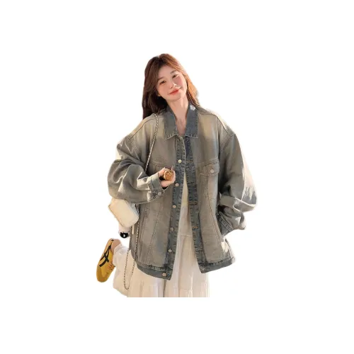 MUCCHIC Синий Женские Джинсовые Куртки