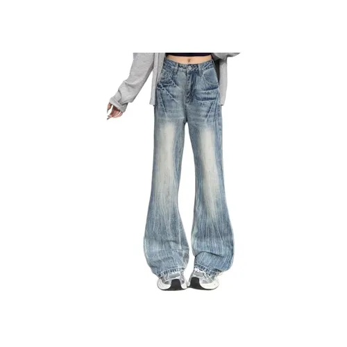 MUCCHIC Blue Women's Jeans MUCCHIC Синий Женские Джинсы