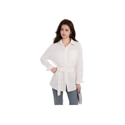 HUICUIGE Белые Женские Рубашки