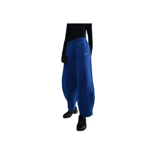 nike Sportswear Phoenix Fleece Вязаные Тренировочные Брюки Женские Синие