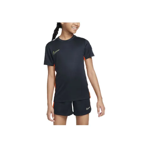 nike T-рубашка Dri Fit Темно-черный Обсидиан Full Апельсин Vortex Цвет Детский