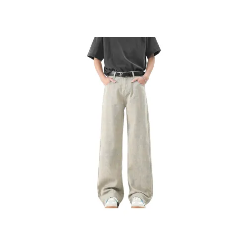 FISHGALAXY Серый хаки Унисекс Джинсы