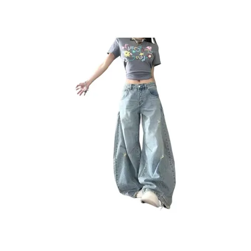 YEARNED Светло-синие женские джинсы