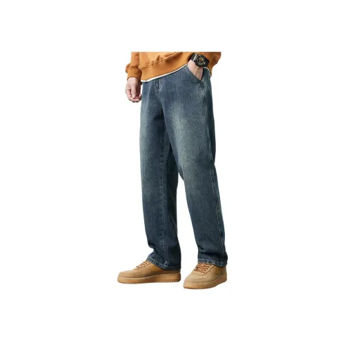 Tonlion Джинсы Унисекс Винтаж Синий