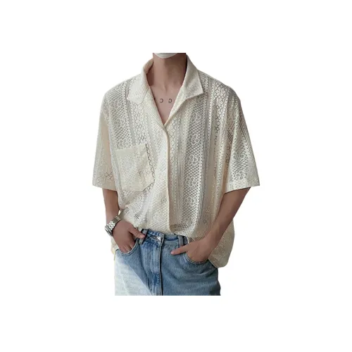 UNA RETA Бежево-абрикосовый Унисекс Рубашки