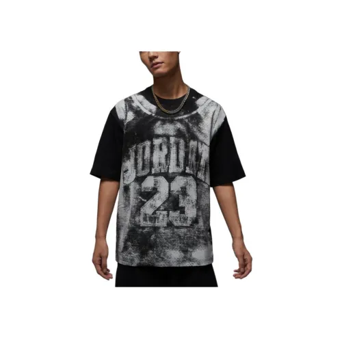 JORDAN Brooklyn 010 Черный Парусный Белый Мужская T-Рубашка