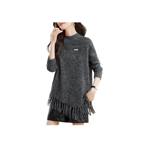 Корейский стиль Свитер Женский Туманный Черный