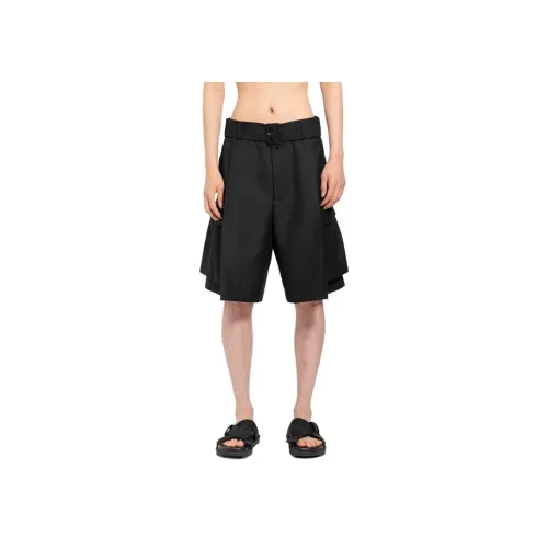 DRIES VAN NOTEN Мужские Повседневные Шорты Черные